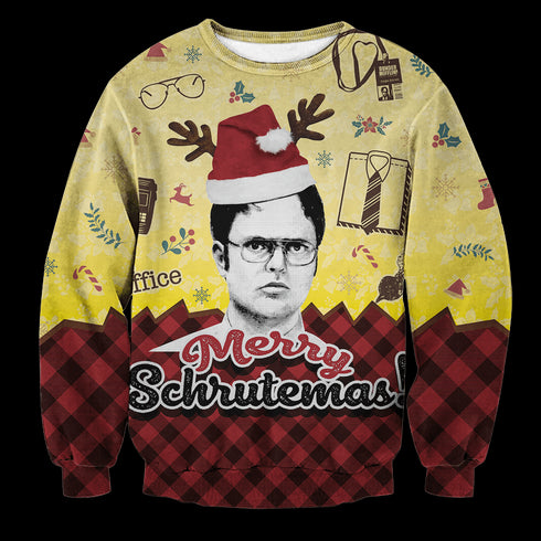 Divesart - Merry Schrutemas Unisex Wool Sweater - Ugly Christmas Sweater